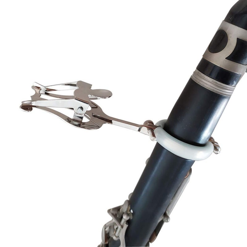 Fengtaike Clarinet Marching Lyre - Metal Clarinet Sheet Music Holder, Silver, B Flat, Modern Style, Marching Band - Image 3